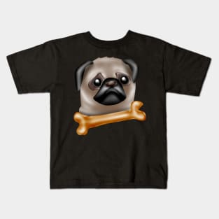 No Bones day for Pug Kids T-Shirt